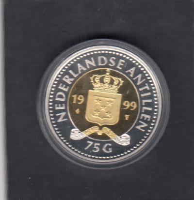 Beschrijving: 75 Gulden GLOBE(rare)mint 750
